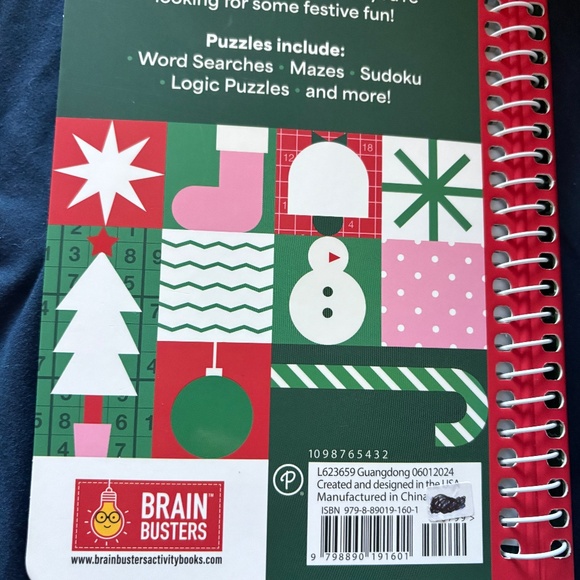 Stocking stuffer gift Christmas puzzles cute book brain games - Picture 3 of 3